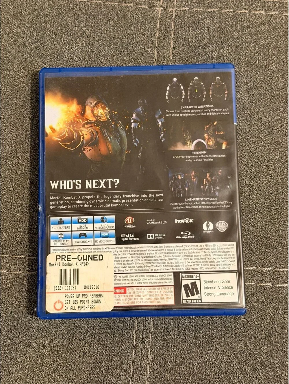 Mortal Kombat X for PlayStation 4
